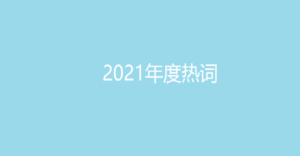 2021年度热词