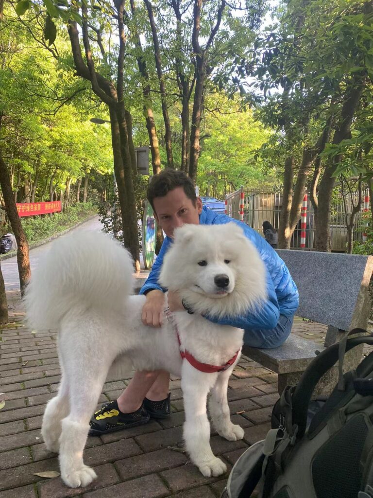 Climbing Dalin mountain in Dongguan and finding this dog there